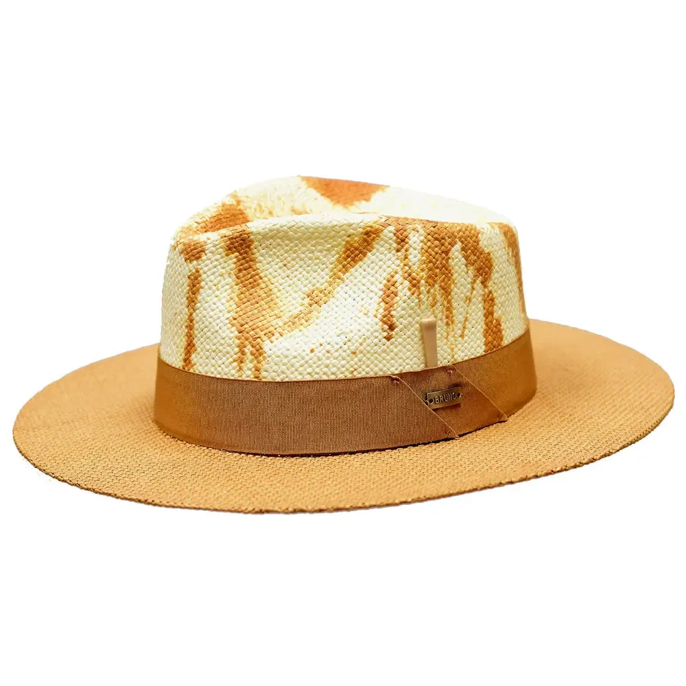 Bruno Capelo Lux Wide Brim Hand-Dyed Straw Fedora