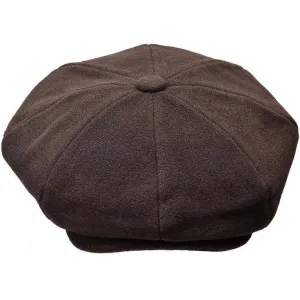 Bruno Capelo ME-901 Brown Melton Newsboy Cap