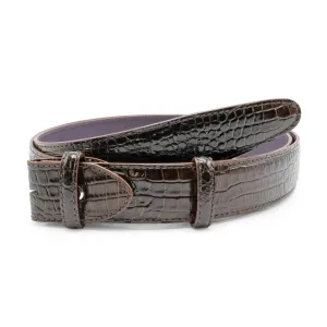 Brush Off Effect Tonal Mock Croc Belt Strap