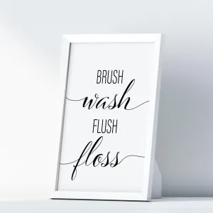 Brush Wash Flush Floss A4 A3 A2 - Vintage Wall Art Home Decor