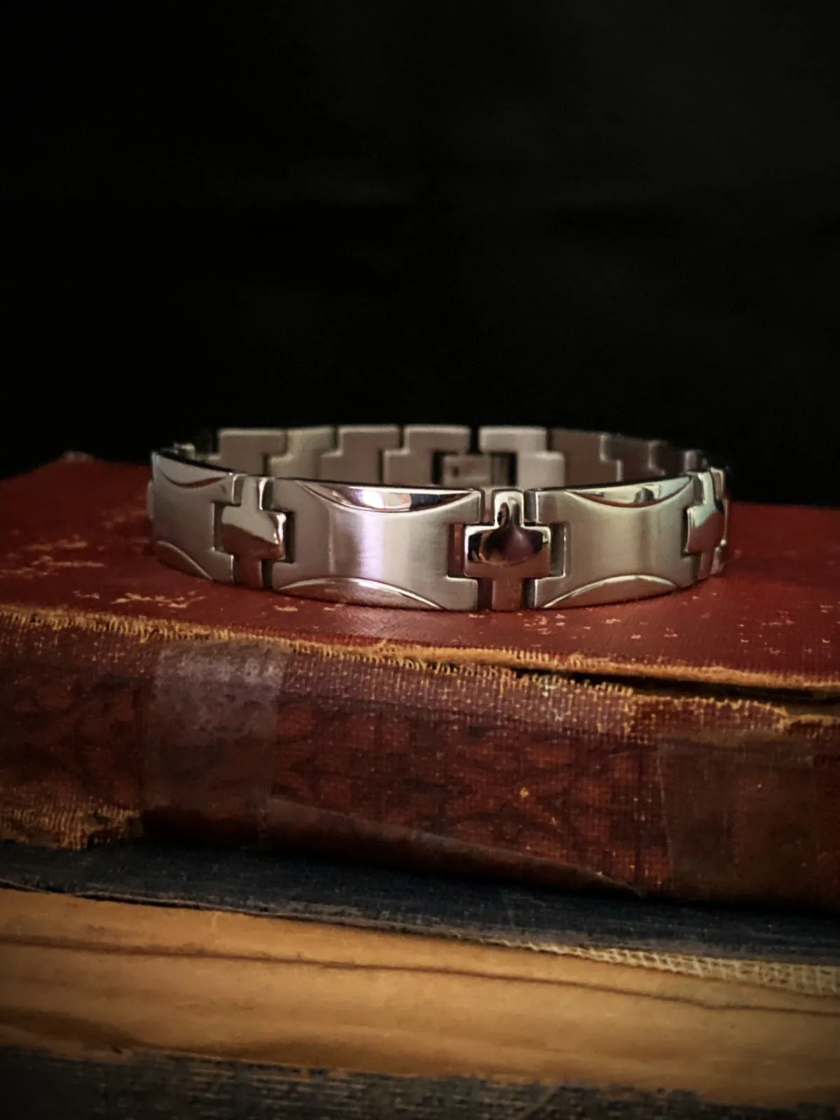 Brushed Steel Magnetic Bracelet