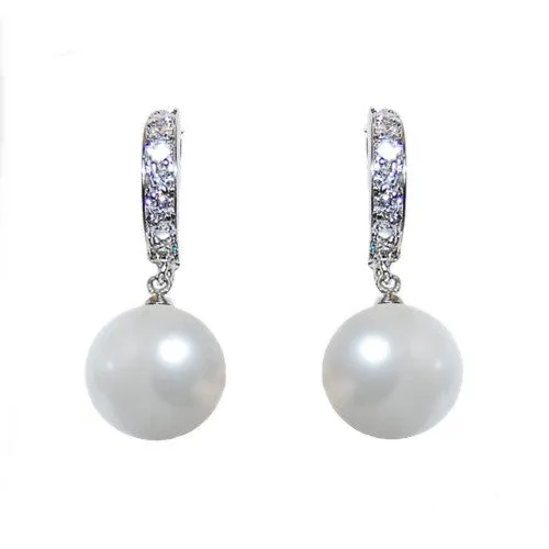 Bryanna Crystal and Pearl Earrings