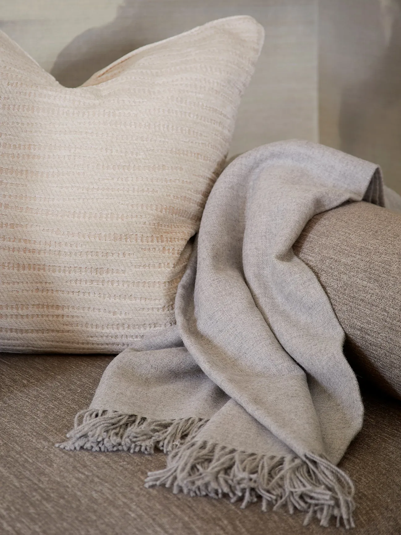 Bryant Alpaca Throw - Light Grey