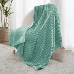 BSB HOME Pencil Pattern Flannel Fleece Sherpa Blanket – 220 x 150 cm, Soft, Plush, Fluffy Season/AC and Mild Winter Reversible Blanket - Single Bed (Mint Green, Weight - 1.6 kg)