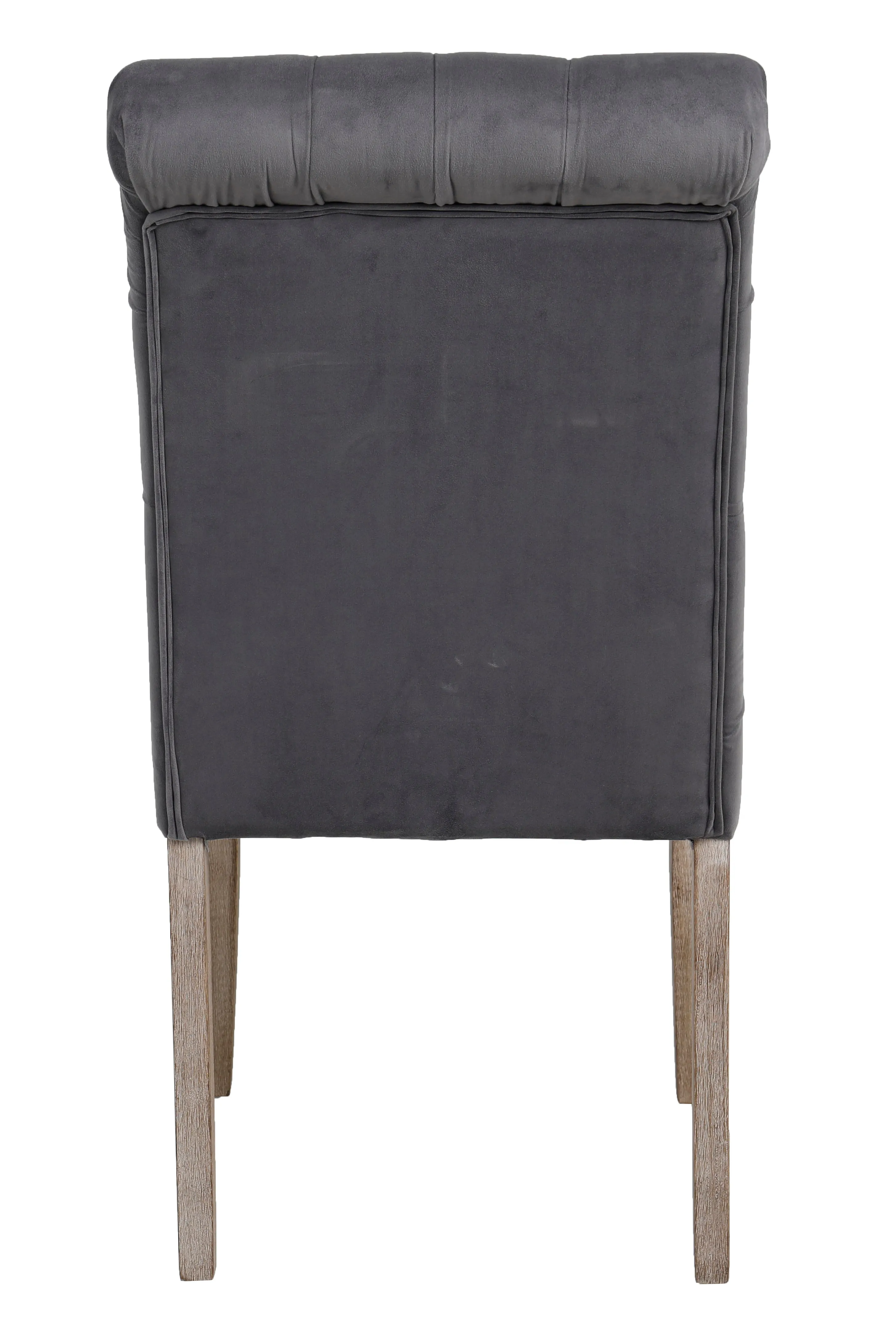 BTExpert GREY upholstery dining Chair velvet tufted Camran High Back Velvet Charcoal Tufted