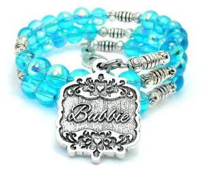 Bubbie Victorian Scroll Sea Siren Ocean Glass Wrap Bracelet