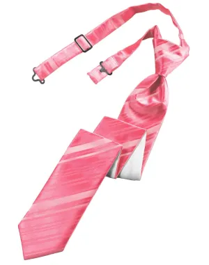 Bubblegum Striped Satin Skinny Windsor Tie