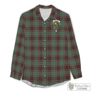 Buchan Ancient Tartan Women's Casual Shirt with Family Crest