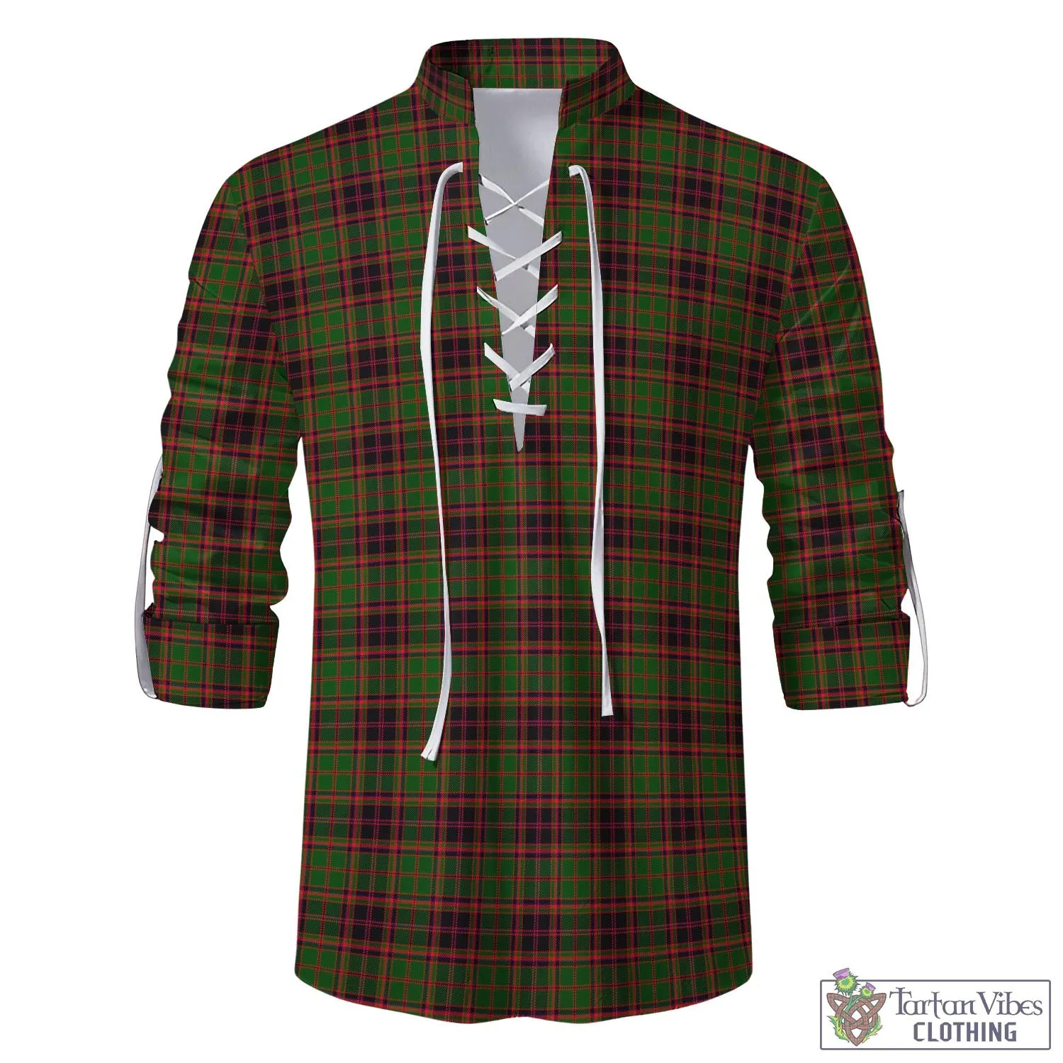 Buchan Tartan Men's Scottish Traditional Jacobite Ghillie Kilt Shirt