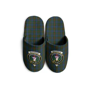 Buchanan Hunting Tartan Home Slippers with Family Crest