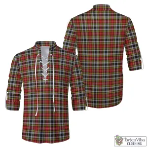 Buchanan Old Dress Tartan Men's Scottish Traditional Jacobite Ghillie Kilt Shirt