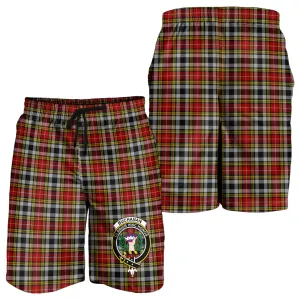 Buchanan Old Dress Tartan Mens Shorts with Family Crest