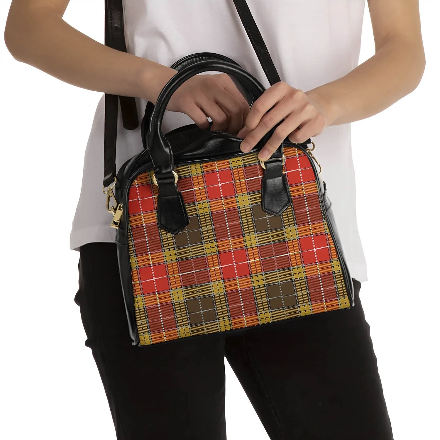 Buchanan Old Set Weathered Tartan Shoulder Handbags