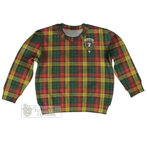 Buchanan Tartan Kid Ugly Sweater with Family Crest