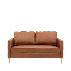 Buckley Vintage Brown Leather Sofa – 2 Seater