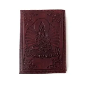 Buddha embossed leather journal