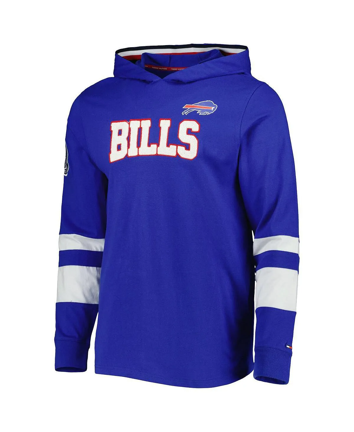 Buffalo Bills Alex Tommy Hilfiger Men's Royal White Long Sleeve Hooded T-Shirt , multi