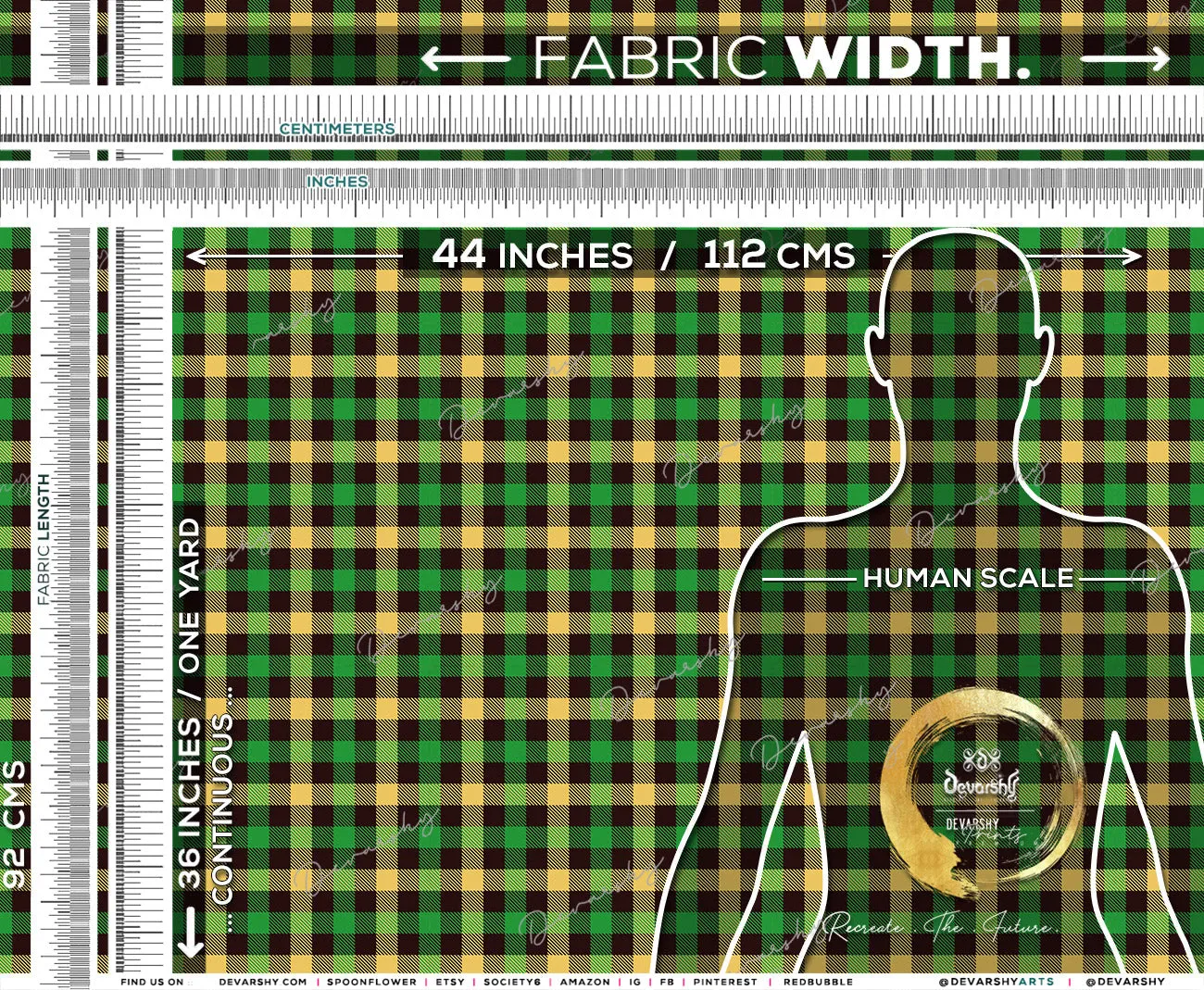 Buffalo Check Apparel Fabric 3Meters , 6 Designs | 8 Fabrics Option | Plaid Fabric By the Yard | 037