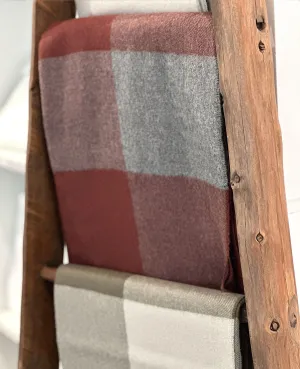 Buffalo Check Throw Burnt Red/Grey