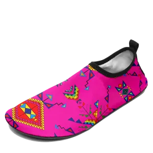 Buffalo Jump Pink Kid's Sockamoccs Slip On Shoes