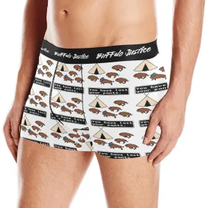 Buffalo Justice Colour Men's Boxer Briefs w/ Custom Waistband (Merged Design) (Model L10)