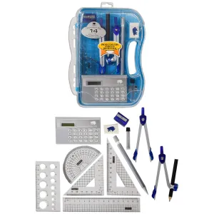 Buffalo Math Geometry Set 14pc with Calculator