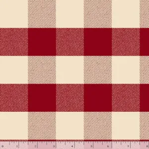 Buffalo Plaid Flannel in Cream & Red