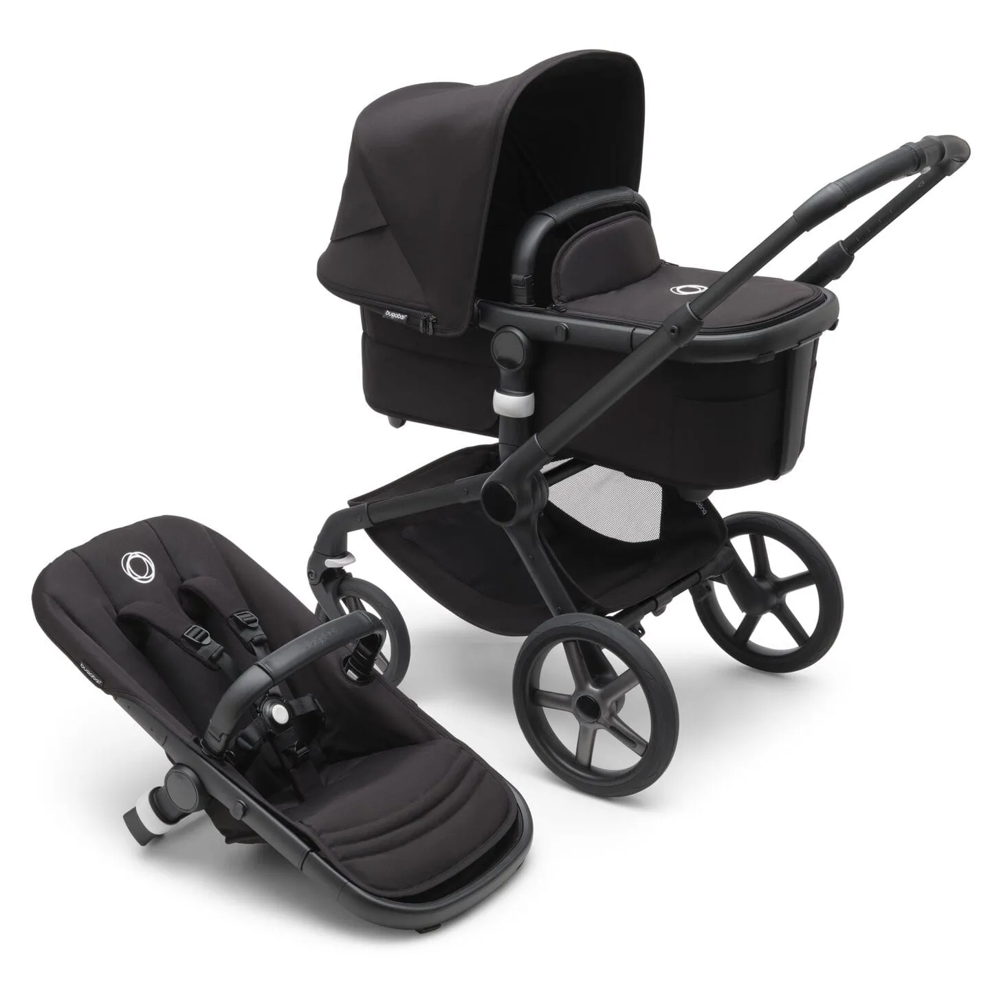 Bugaboo Fox 5, Pebble 360 Ultimate Travel System - Black/Midnight Black/Midnight Black