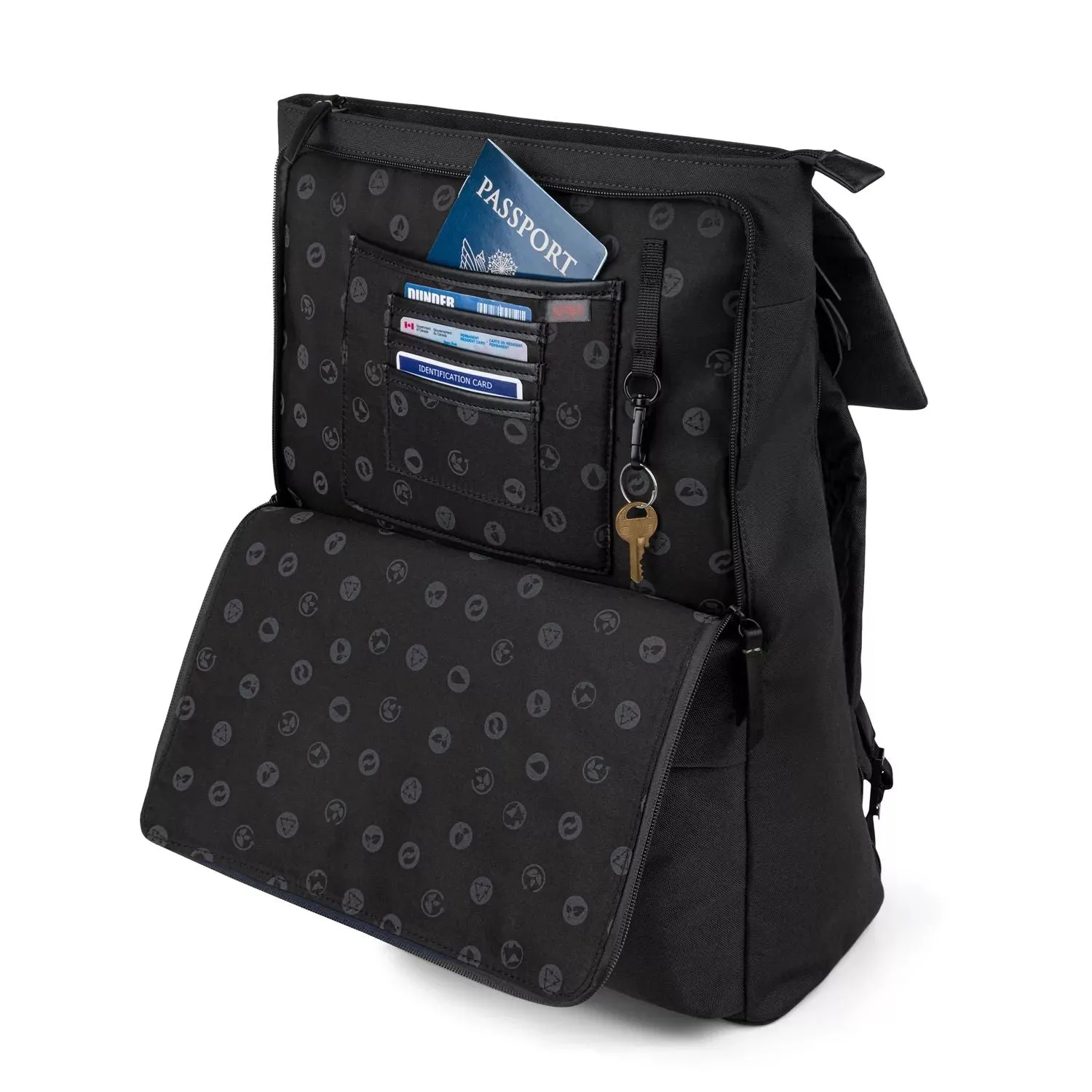 Bugatti Reborn Collection backpack made from recycled material with RFID blocking, blue