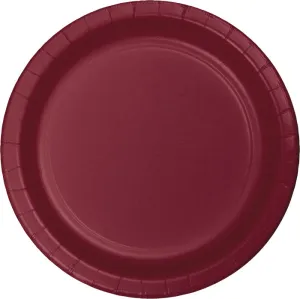 Bulk Burgundy Sturdy Style 8.75 inch Paper Dinner Plates (240 per Case)