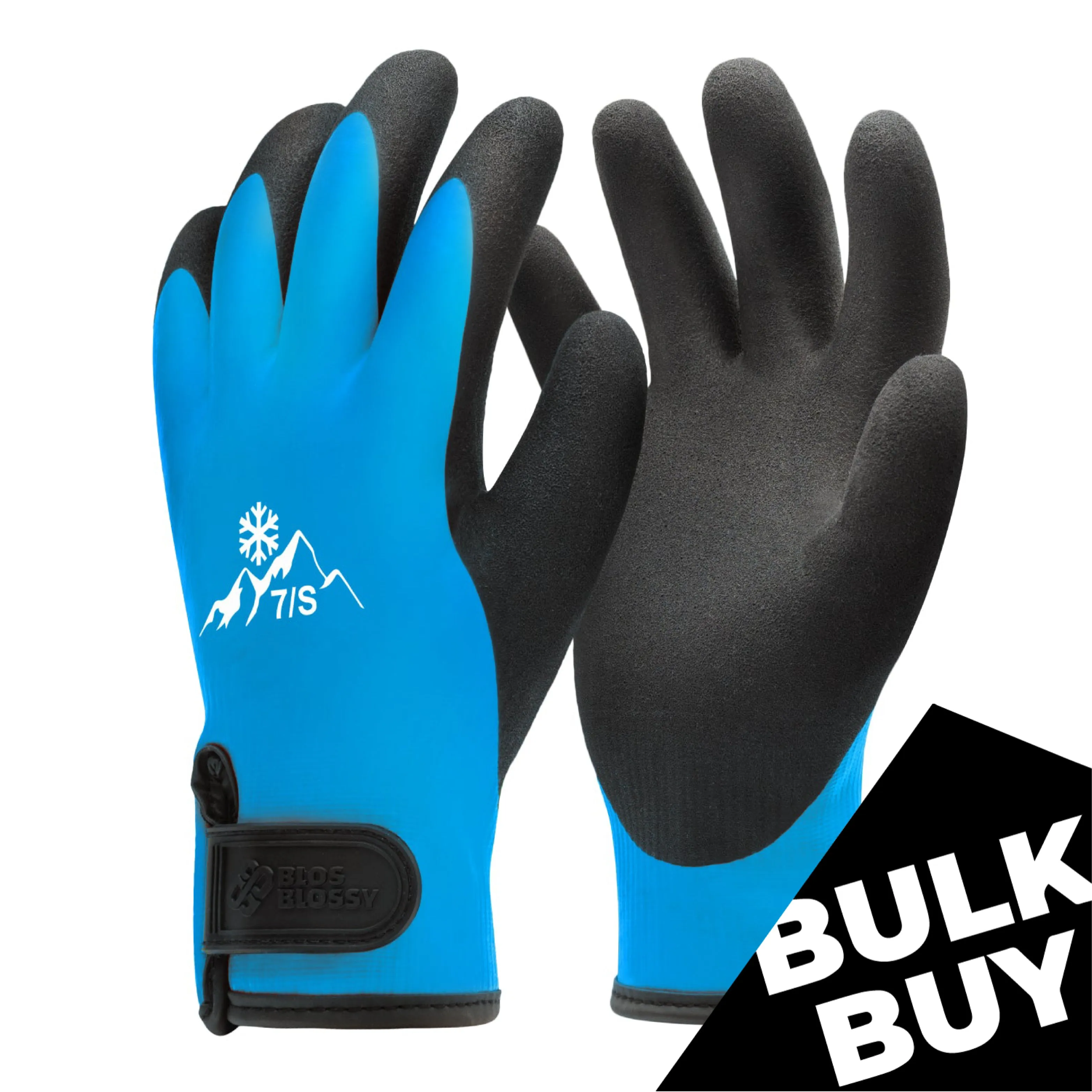 [Bulk Buy] 12 Pair Heavy Duty Winter Gloves, 100% Water Proof, Thermal Insulated Winter Dipped Gloves