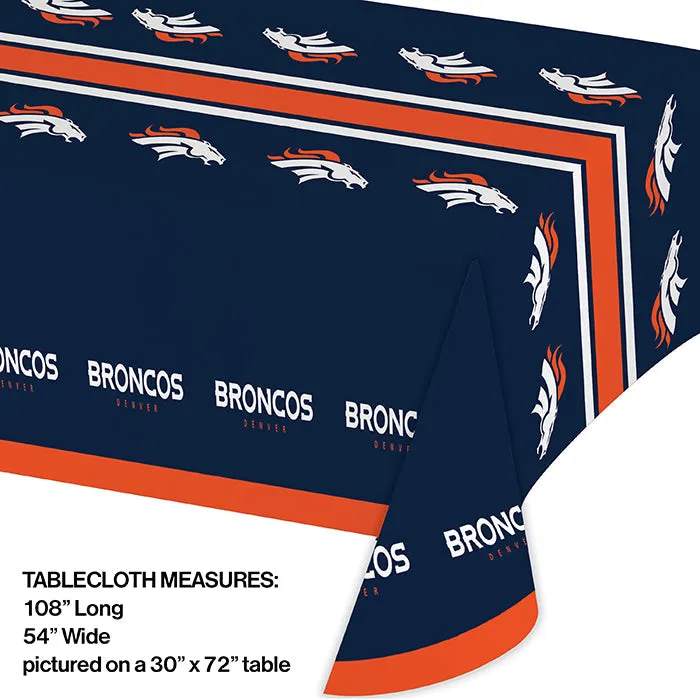 Bulk Denver Broncos Plastic Table Covers (12 per Case)