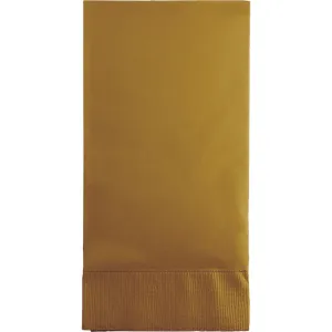 Bulk Glittering Gold 3 Ply Guest Towels (192 per Case)