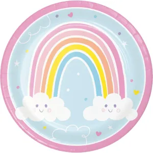 Bulk Happy Rainbow Paper Dinner Plates (Case of 96)