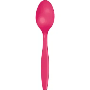 Bulk Hot Magenta Plastic Spoons (288 per Case)