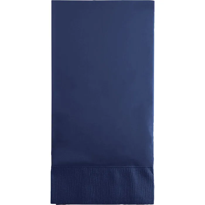 Bulk Navy 3 Ply Guest Towels (192 per Case)