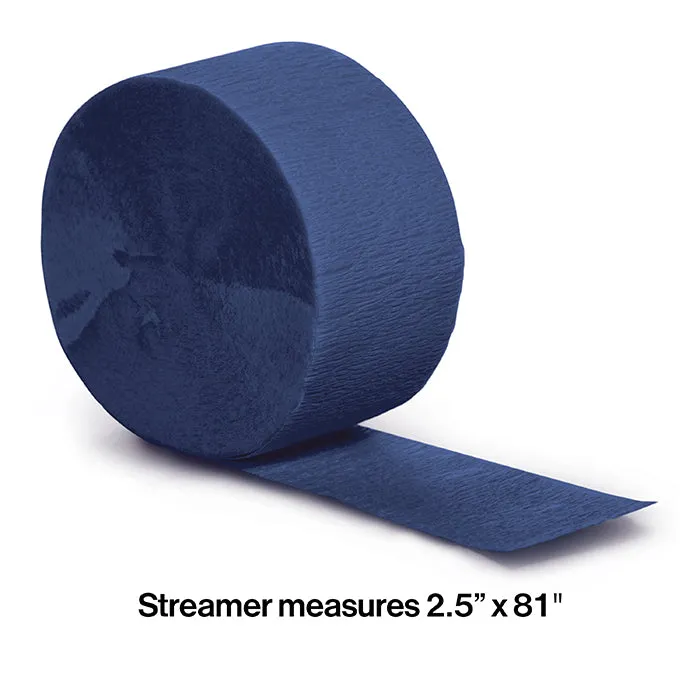 Bulk Navy Crepe Streamer 81 ft (12 per Case)