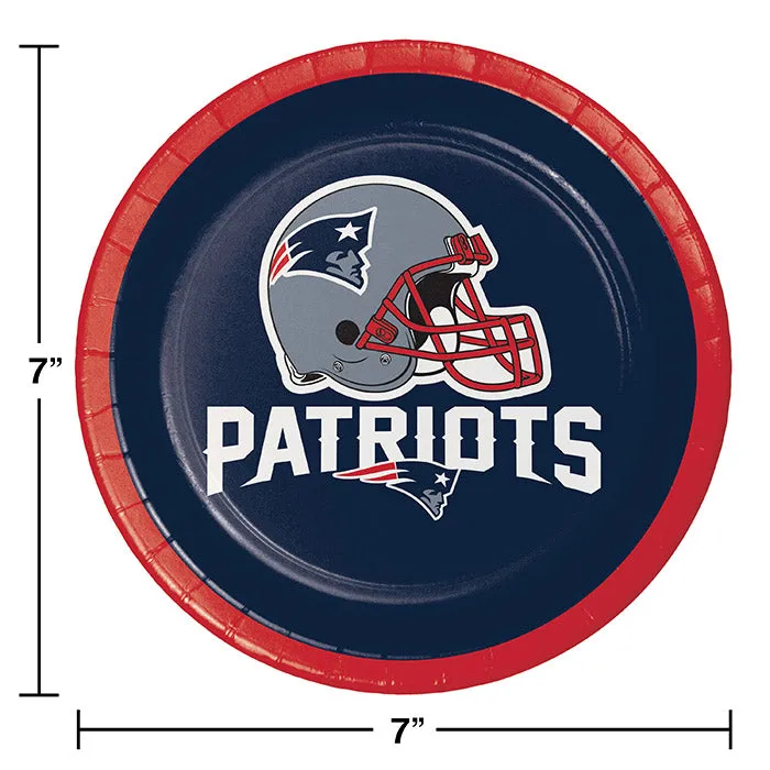 Bulk New England Patriots Paper Dessert Plates (96 per Case)