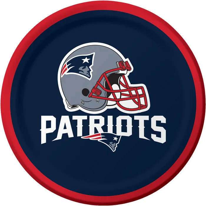 Bulk New England Patriots Paper Dessert Plates (96 per Case)