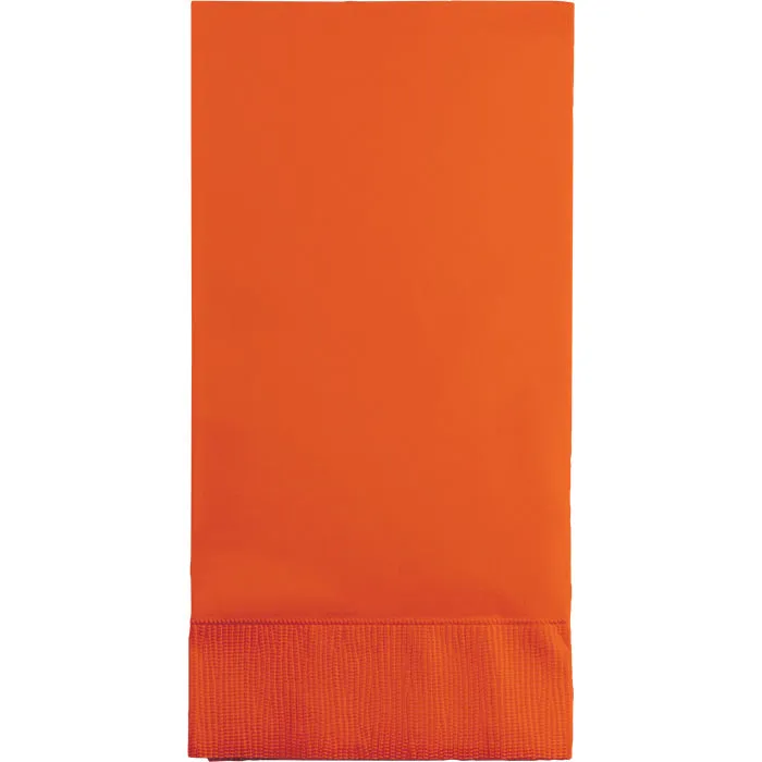 Bulk Sunkissed Orange 3 Ply Guest Towels (192 per Case)