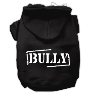 Bully Screen Printed Pet Hoodies Black Size Sm (10)