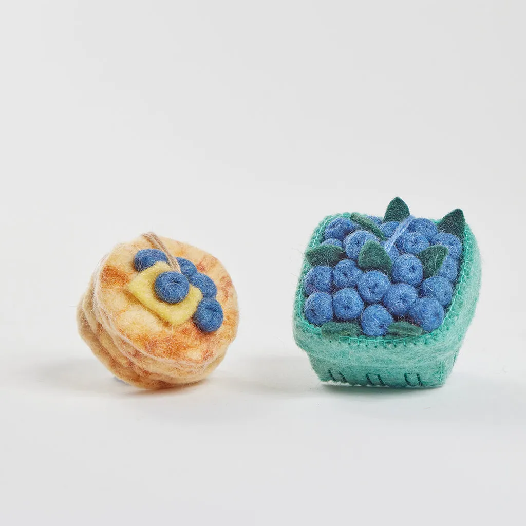 Bundle: Blueberry Breakfast Ornaments Set of 2