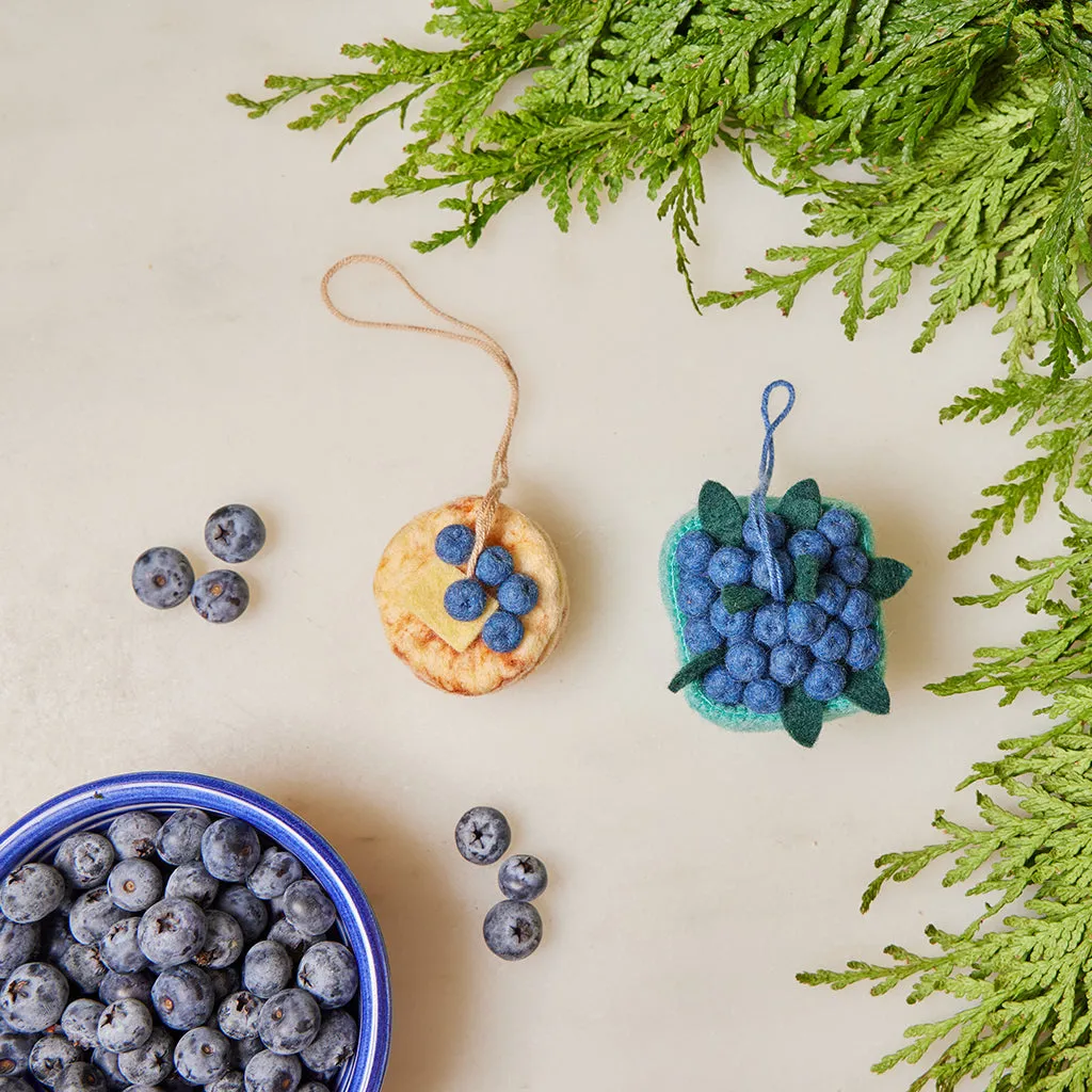 Bundle: Blueberry Breakfast Ornaments Set of 2