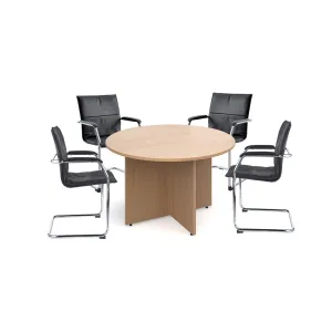 Bundle deal 4 x Essen visitors chairs with RT12 meeting table