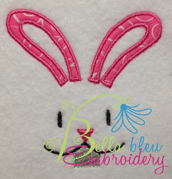 Bunny Face Embroidery Applique design Easter machine embroidery