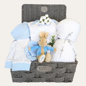 Bunny's Bedtime Adventure Baby Boy Gifts Basket