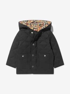 Burberry Baby Boys Mini Reilly Long Coat in Black