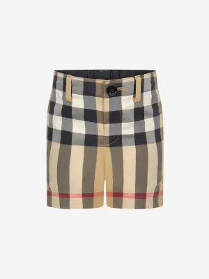 Burberry Baby Boys Mini Royston Check Shorts In Beige