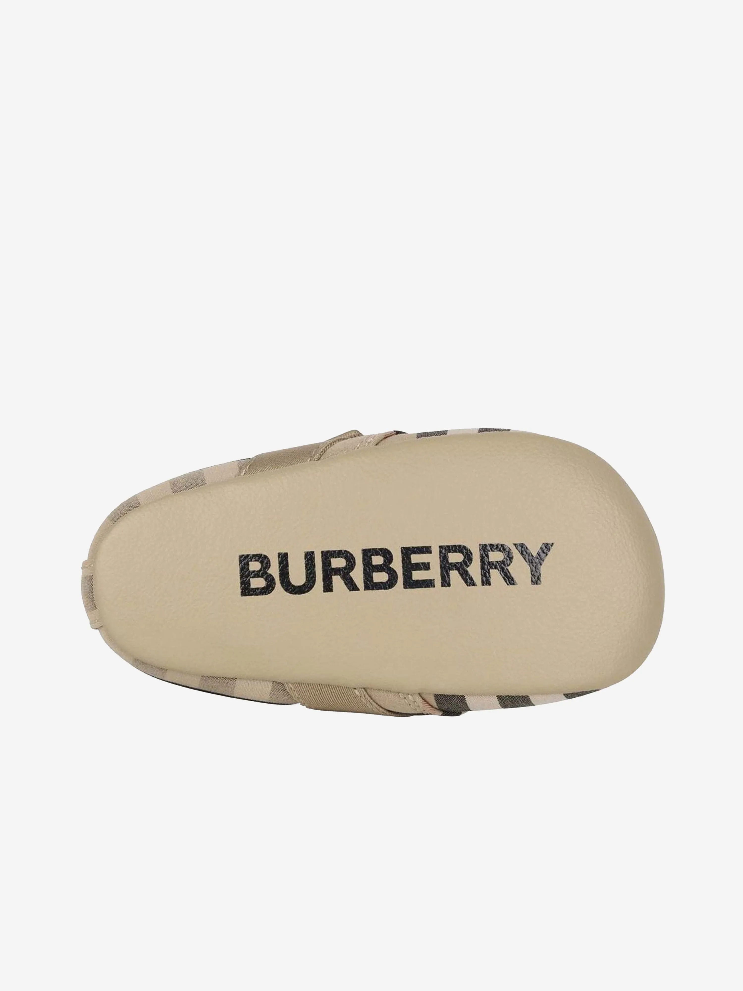 Burberry Baby Charlton Check Pre-Walker Shoes in Beige