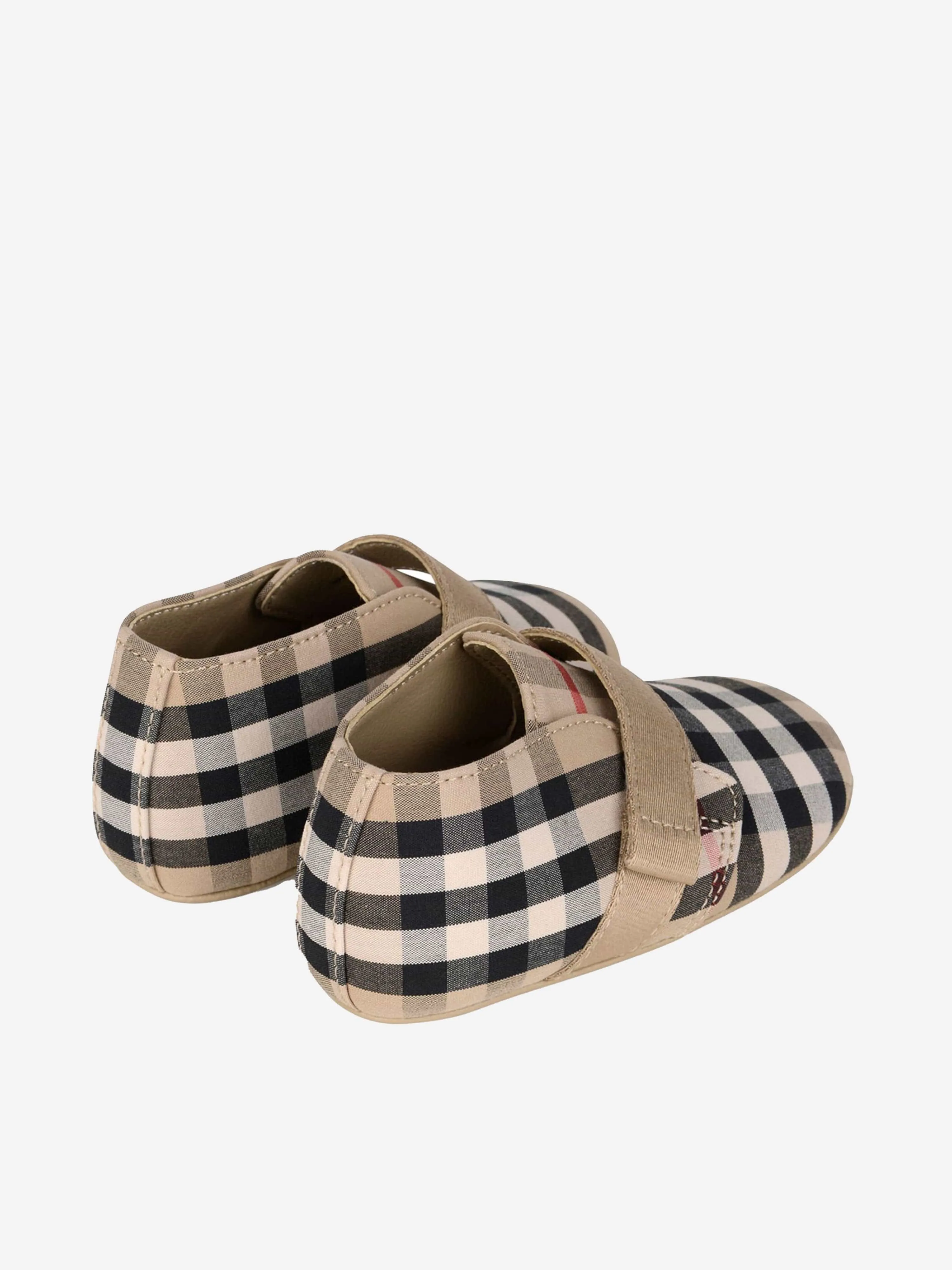 Burberry Baby Charlton Check Pre-Walker Shoes in Beige